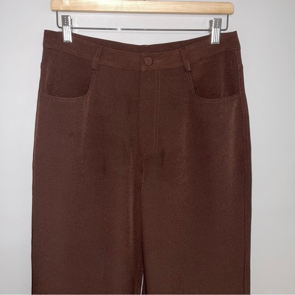 Princess Polly Pants Women's Size 8 US Brown Lulu Straight Leg High Waisted NWT - Picture 4 of 15
